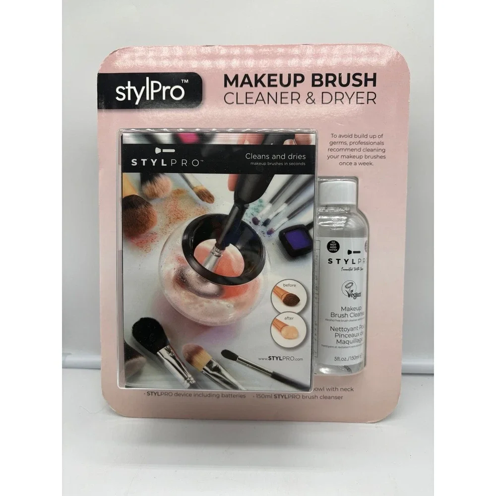 StylPro Makeup Brush Cleaner and Drier With Cleanser Liquid 5 fl oz.